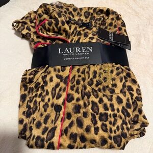 Ralph Lauren Leopard Print Women's Pajama Set